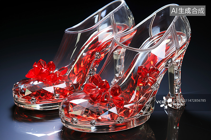【AI数字艺术】童话故事里的水晶鞋图片素材