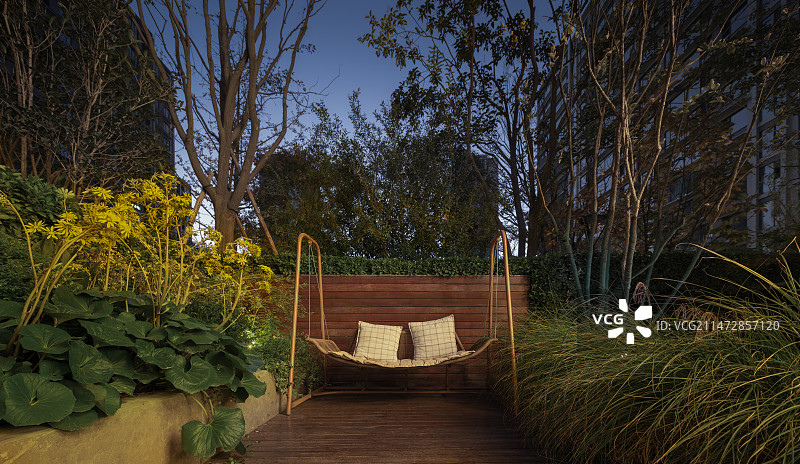 别墅庭院景观图片素材