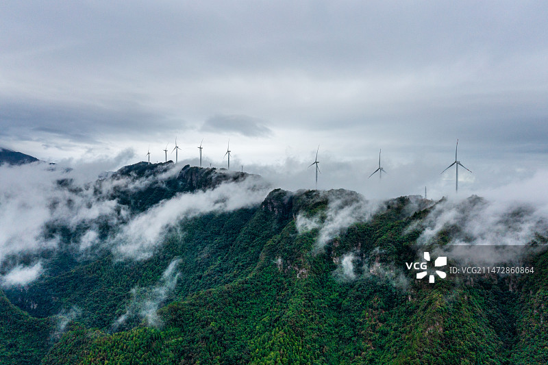 马山风电场图片素材
