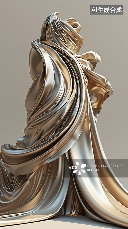 【AI数字艺术】灰色背景下的大法官雕像特写镜头图片素材