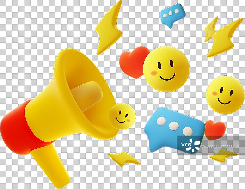 社交网络3D图标数字图片素材