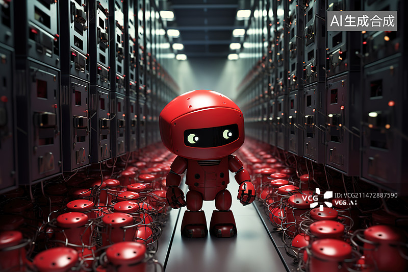 【AI数字艺术】照明设备上的红色玩具特写镜头图片素材