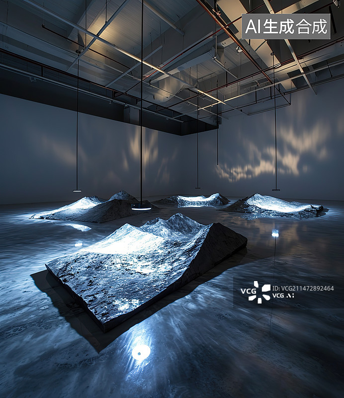 【AI数字艺术】室内空间汽车广告背景图图片素材