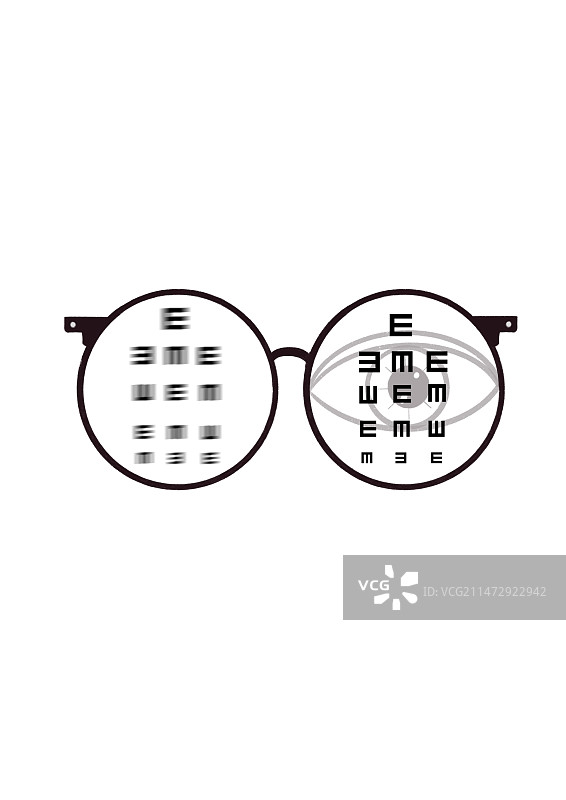 眼睛视力表插图插画图片素材