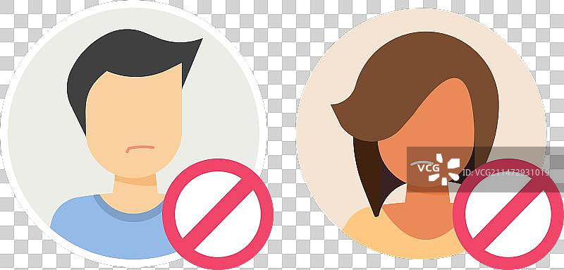 用户阻止图标平面图形访问权限图片素材