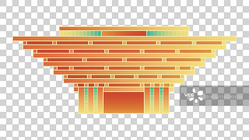 上海中华艺术宫矢量插画元素图片素材
