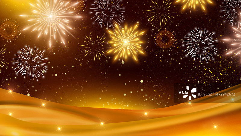 新年燃放烟花习俗庆祝喜庆星光点点贵族周年庆红色新年背景图片素材