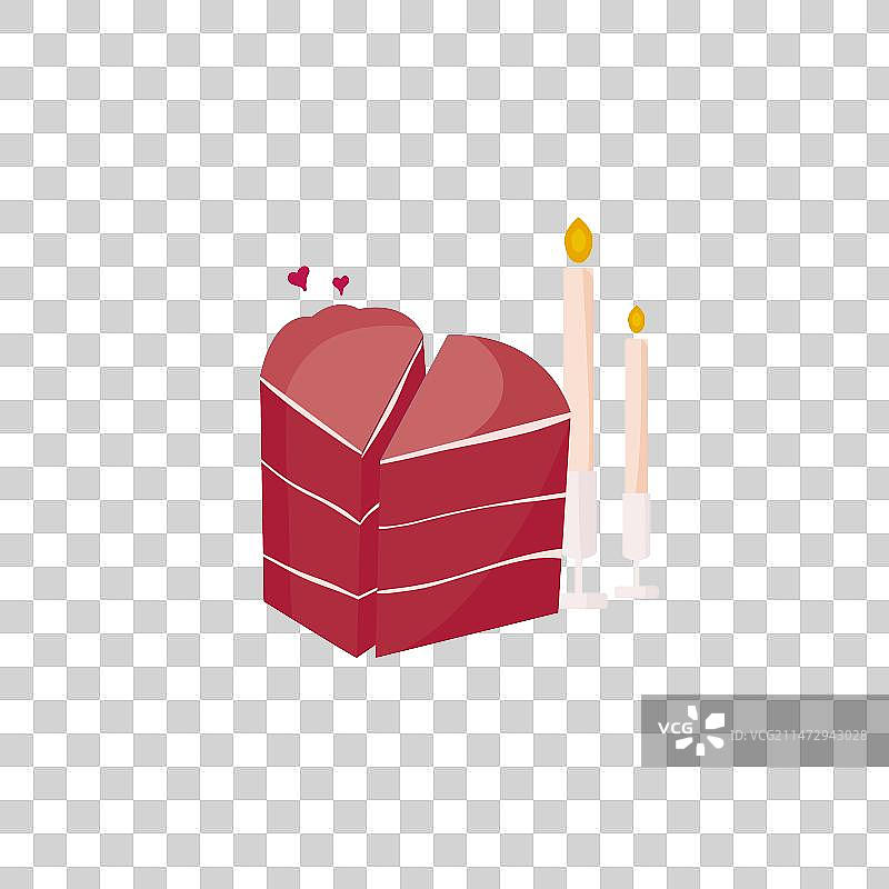红丝绒蛋糕图片素材
