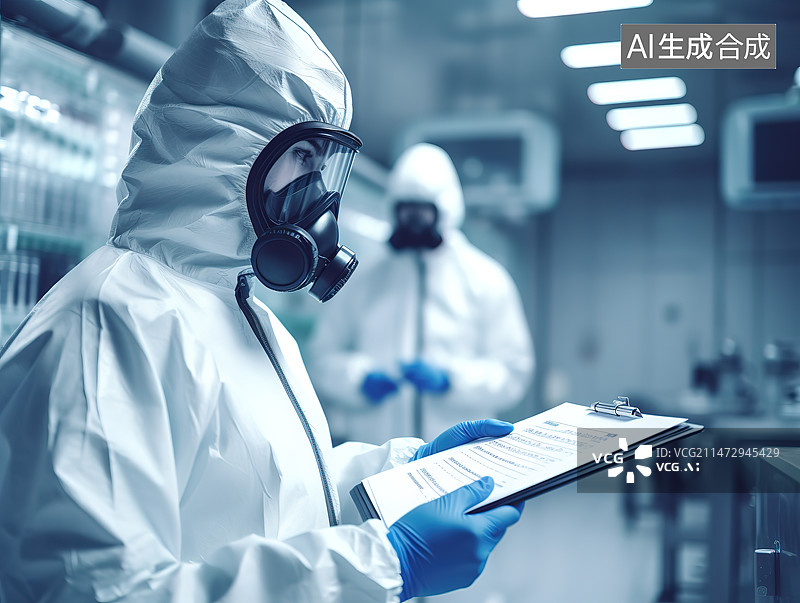 【AI数字艺术】实验室里的研究人员图片素材