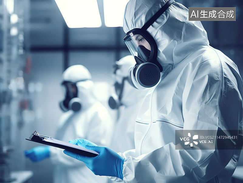 【AI数字艺术】实验室里的研究人员图片素材