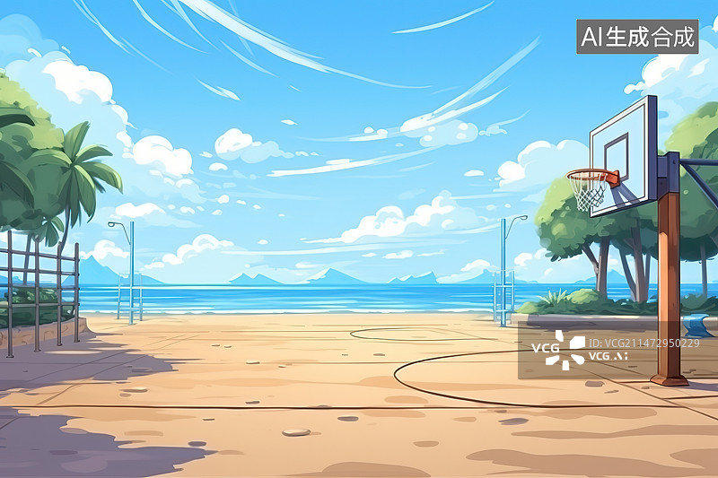 【AI数字艺术】海滩上的空座位图片素材
