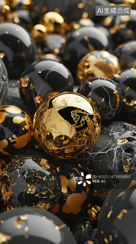 【AI数字艺术】桌上圣诞饰品特写图片素材