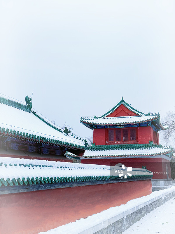 地坛雪景图片素材