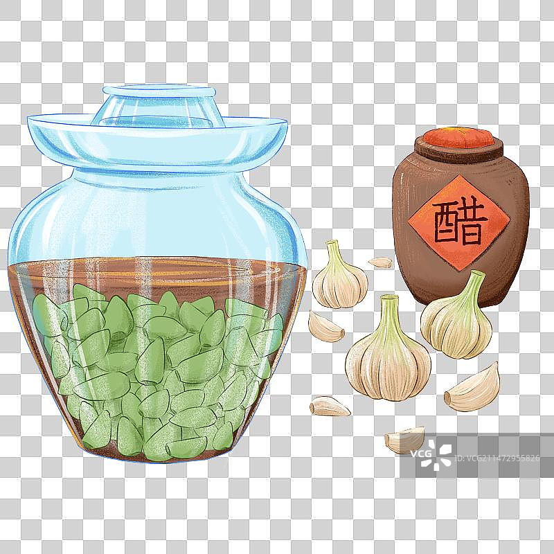 腊八蒜制作食材图片素材