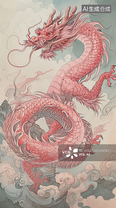 【AI数字艺术】中的中国龙图片素材