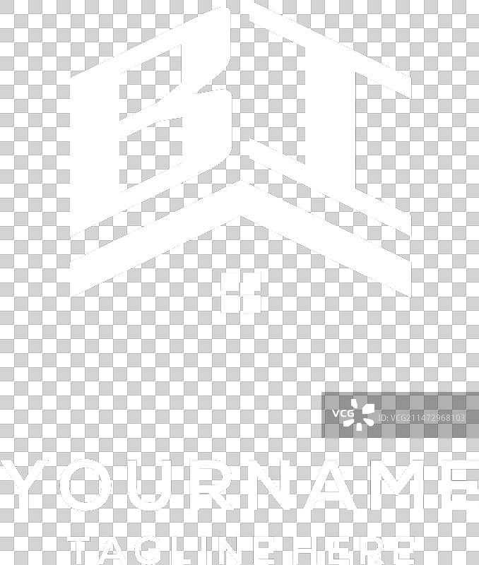 BI抽象房屋logo图片素材