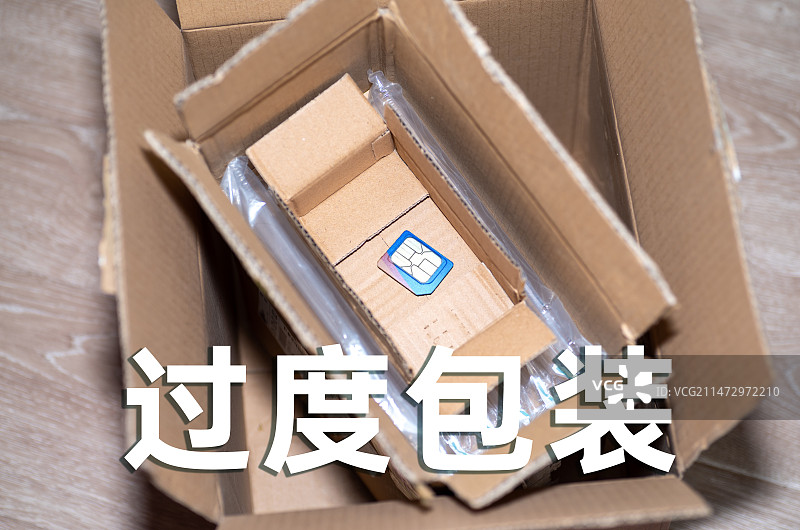 包装箱 包裹 快递 纸箱 过度包装概念图片素材