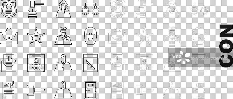 监狱牢房门证物袋和刀图片素材