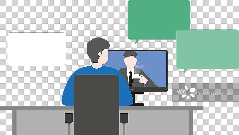 线上求职面试新常态图片素材