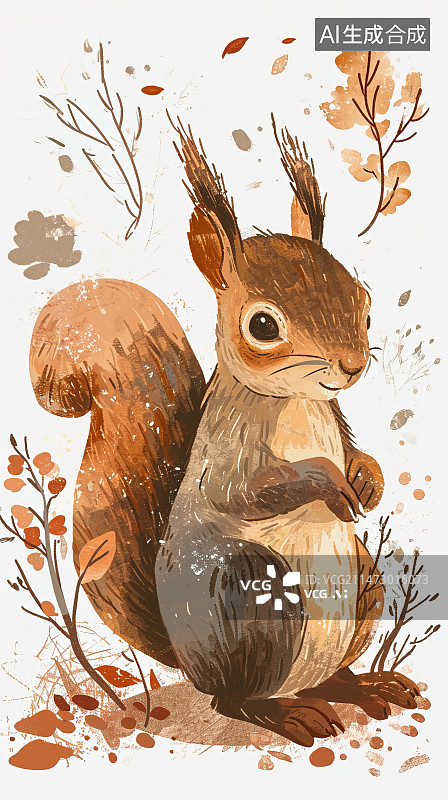 【AI数字艺术】松鼠图片素材