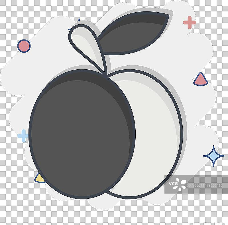 水果蔬菜相关李子图标图片素材