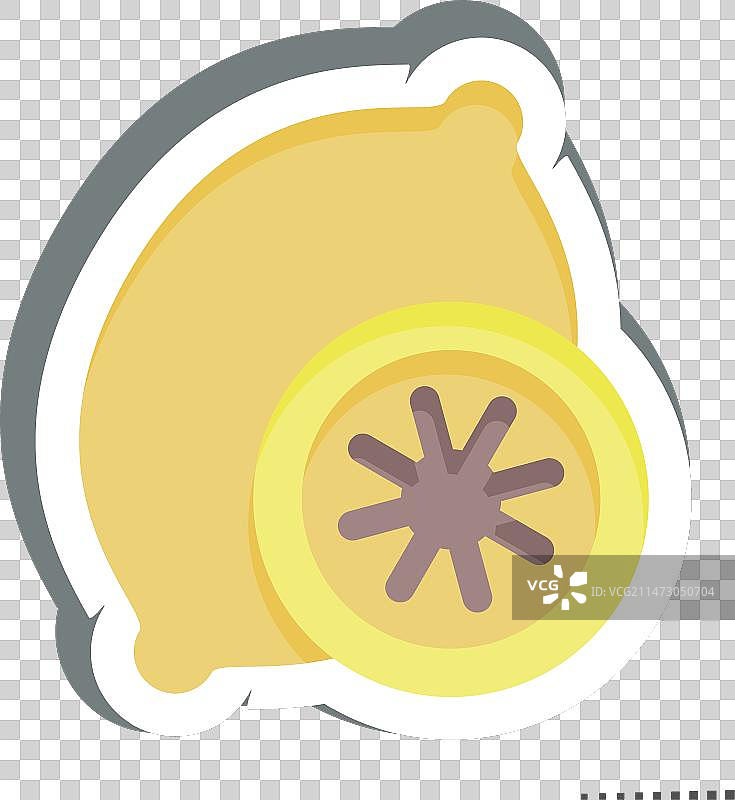 柠檬果蔬贴纸图片素材