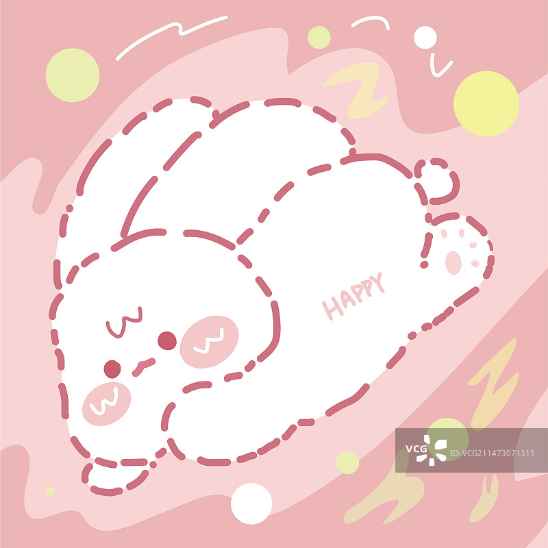 可爱兔兔插画图片素材