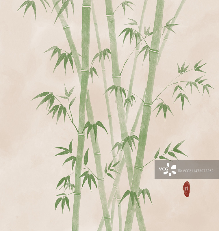 中国风古风水墨风植物竹子图片素材