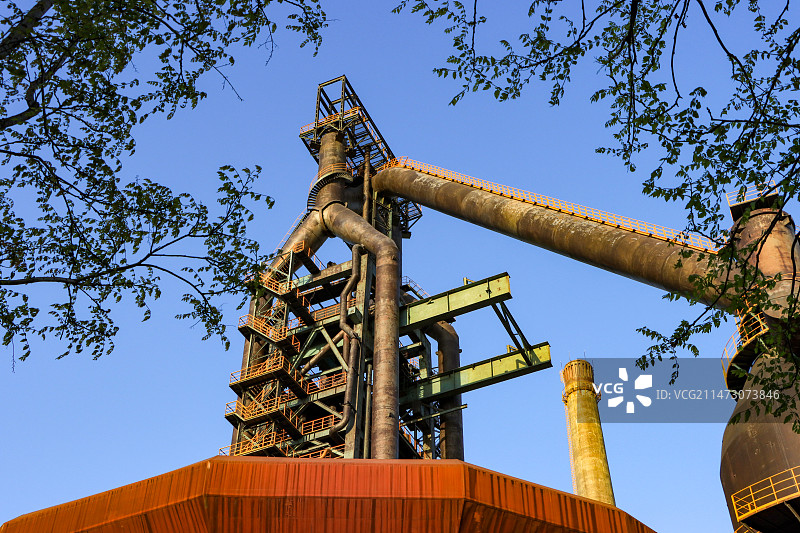 首钢园废弃的高炉图片素材