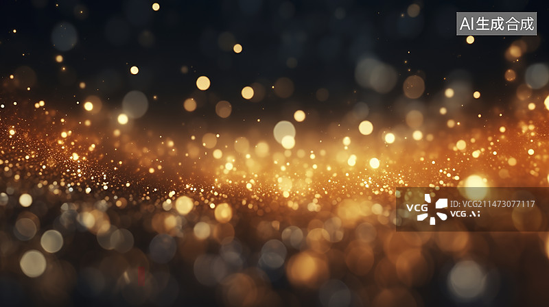 【AI数字艺术】金色炫光金粉特效科技背景图片素材