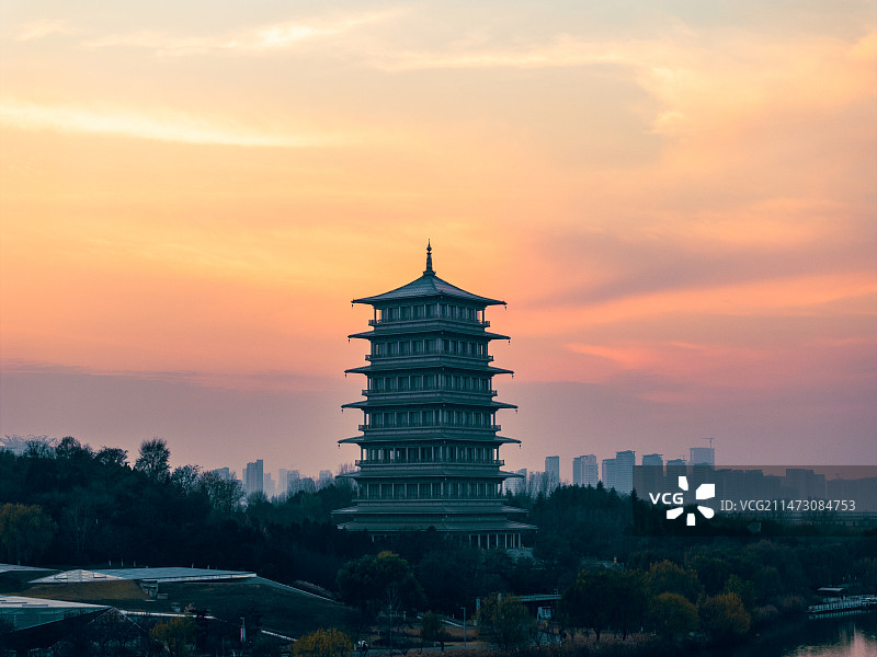 西安世博园 长安塔图片素材