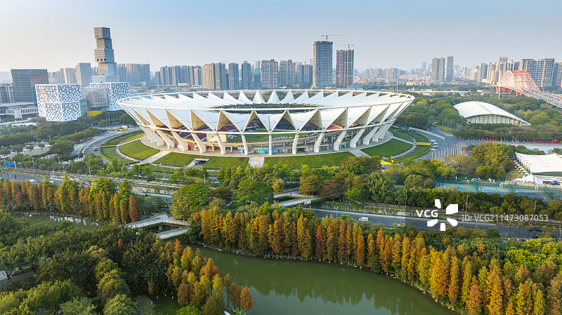 佛山公园和世纪莲体育中心图片素材