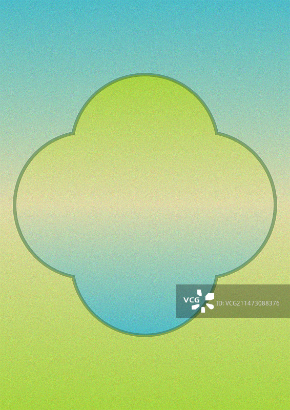 弥散风格矢量图背景设计模板，苏州园林框景边框图片素材