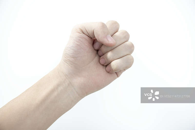 白色背景下的人手特写镜头图片素材