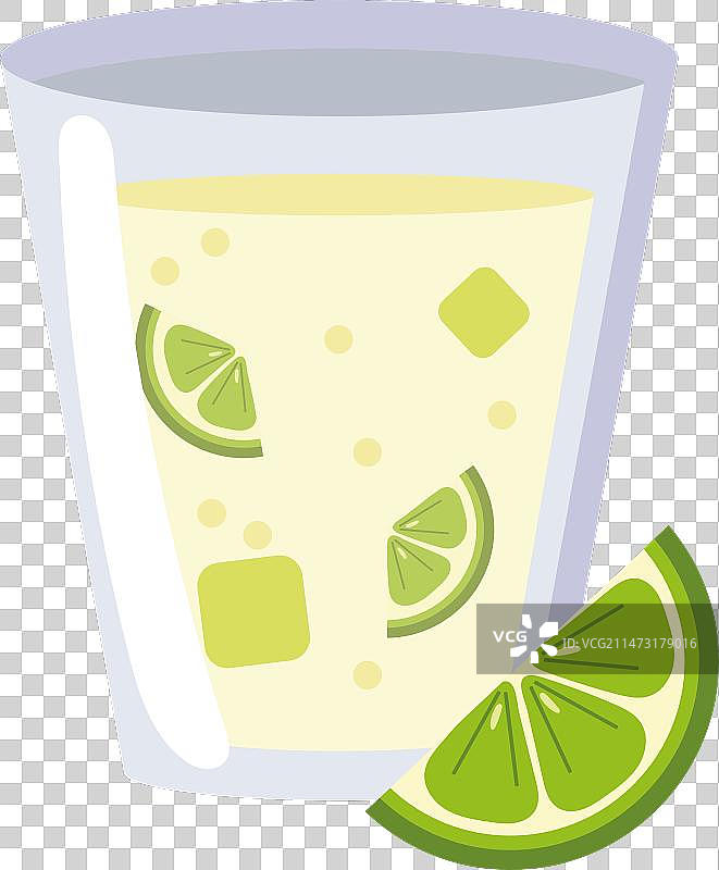 凯匹林纳鸡尾酒杯设计图片素材