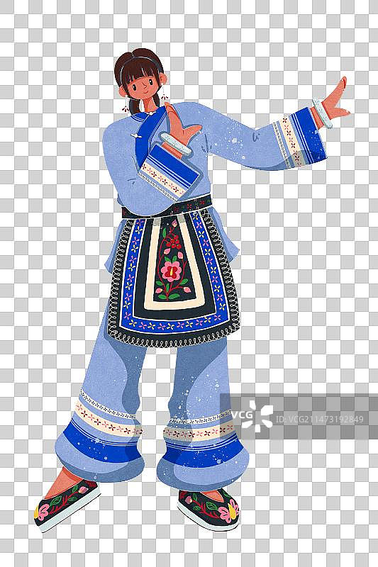 仫佬族服装女性图片素材