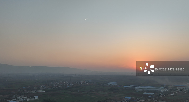 冬季洛阳万安山日落图片素材