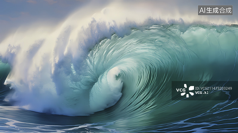 【AI数字艺术】数码旋转海水海洋湍流抽象海报背景图片素材