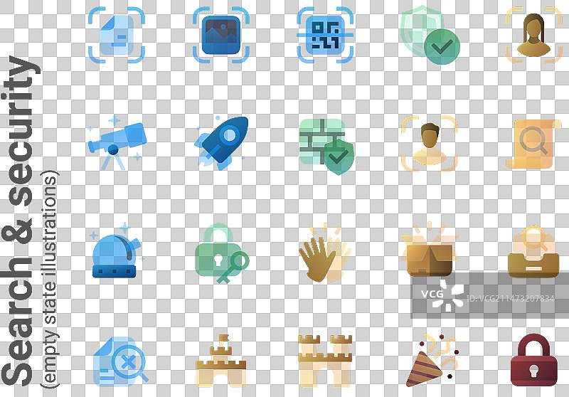 搜索安全详细彩色图标图片素材