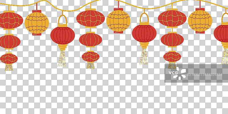 中国新年灯笼背景图片素材