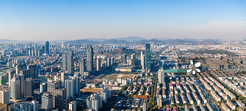 苏州高新区全景航拍图片素材