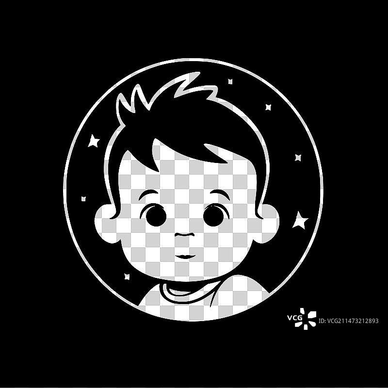 婴儿 - 黑白隔离图标图片素材