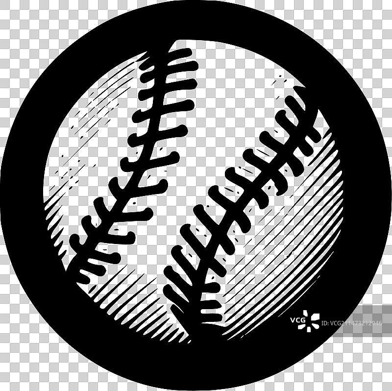 黑白棒球图片素材