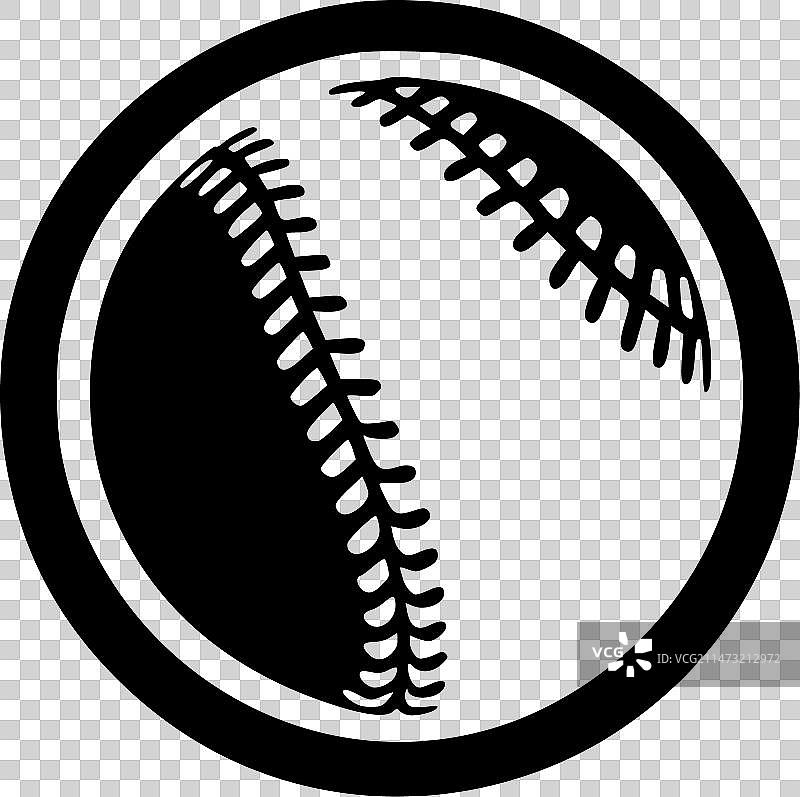 黑白棒球图标图片素材