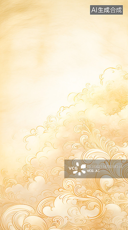 【AI数字艺术】国风祥云壁纸背景图片素材