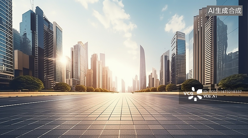 【AI数字艺术】汽车广告背景图-城市道路图片素材