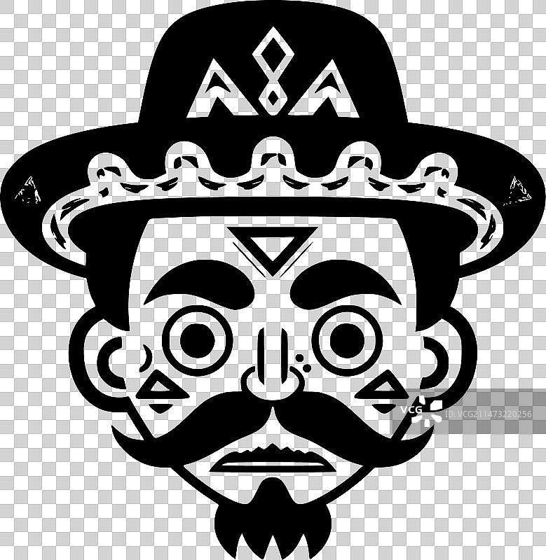 墨西哥风格高品质T恤图案图片素材