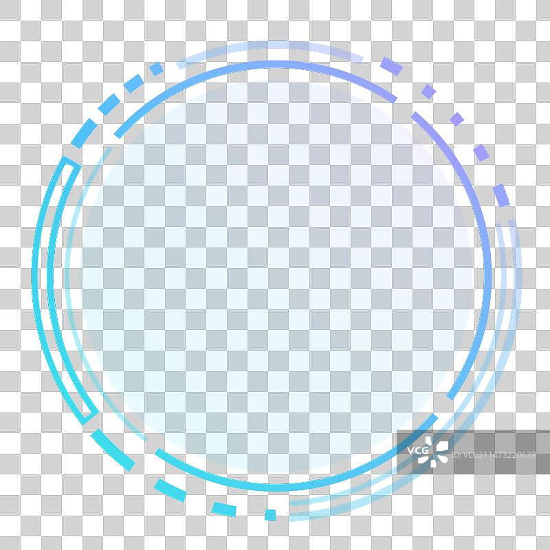 科技风圆形边框图片素材