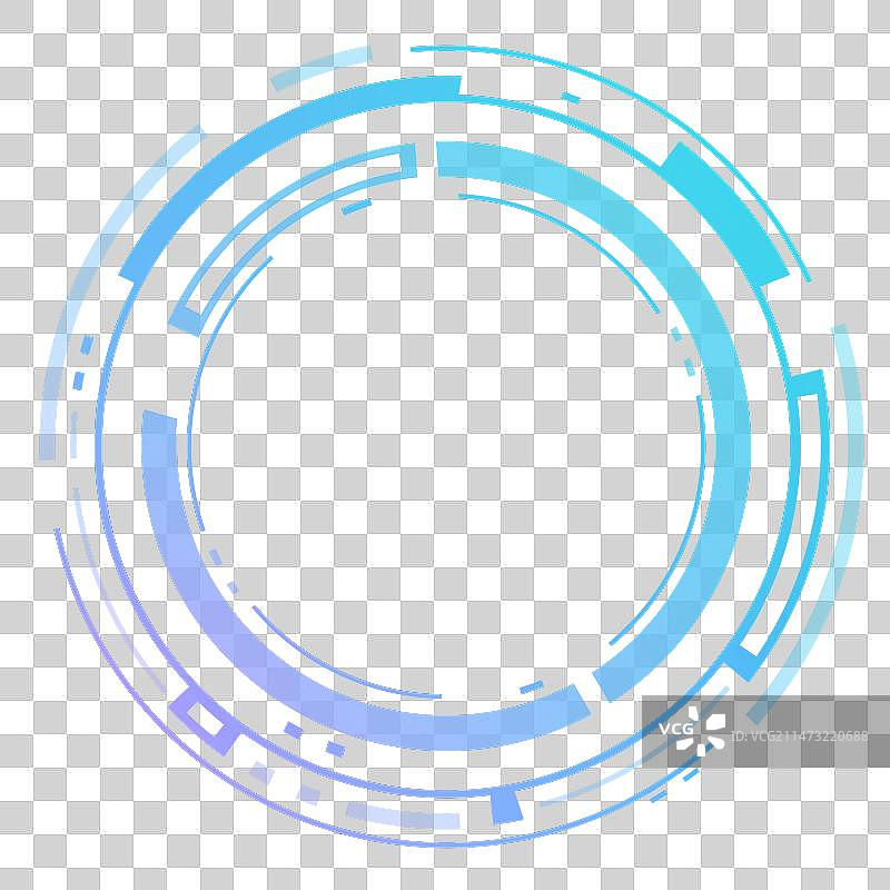 科技风圆形边框图片素材