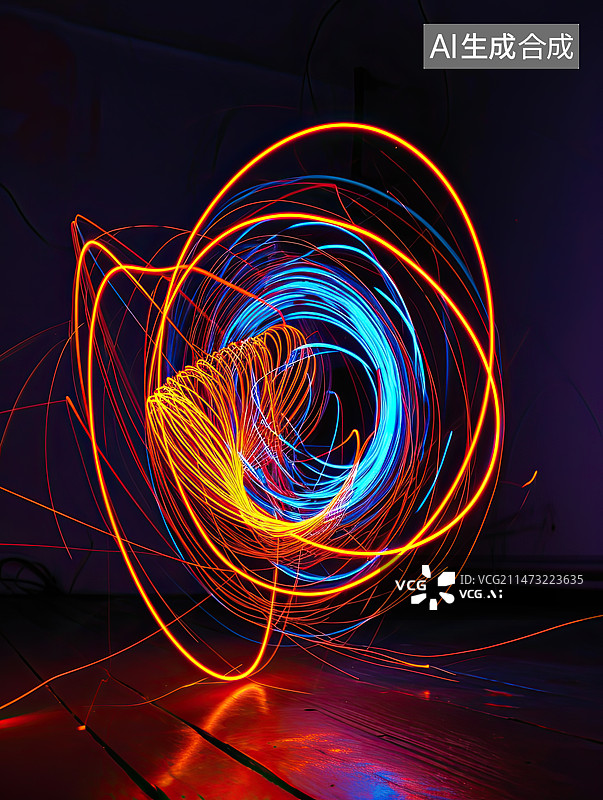 【AI数字艺术】彩色螺旋图案图片素材